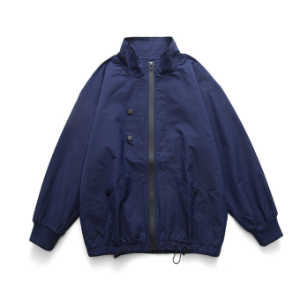스탠드 칼라 심플 네이비 블루 자켓Stand Collar Simple Navy Blue Jacket(A0408)
