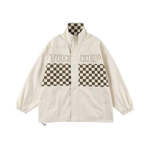 스탠드 칼라 체커보드 자켓Stand Collar Checkerboard Jacket(A0354)