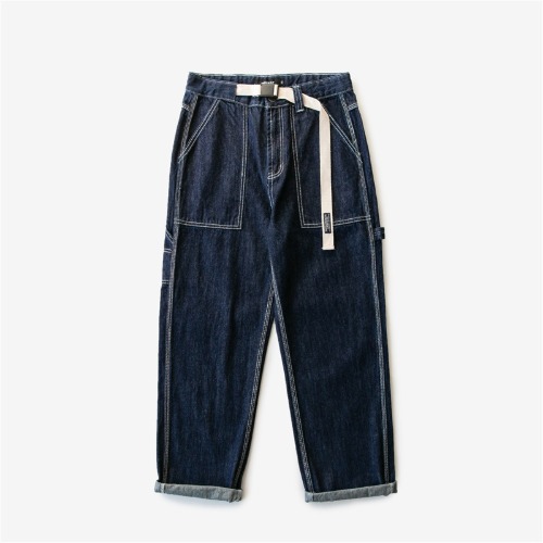 스트랩 포켓 데님 팬츠strap pocket denim trousers(A0414)